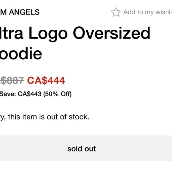 Palm Angels Ultra Logo Oversized Hoodie black SZ Large - Picture 8 of 11